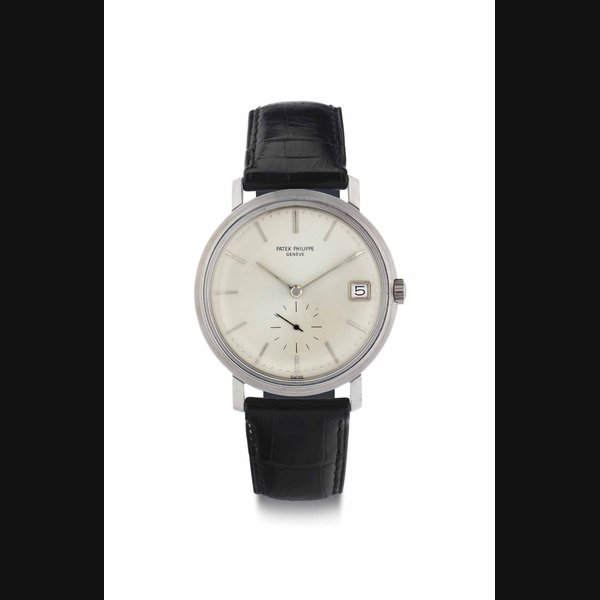 Patek Philippe. A Fine 18k White Gold Automatic Wristwatch with Date SIGNED PATEK PHILIPPE, GENÈVE, REF. 3445, MOVEMENT NO. 1'122'524, CASE NO. 317'360, MANUFACTURED IN 1964