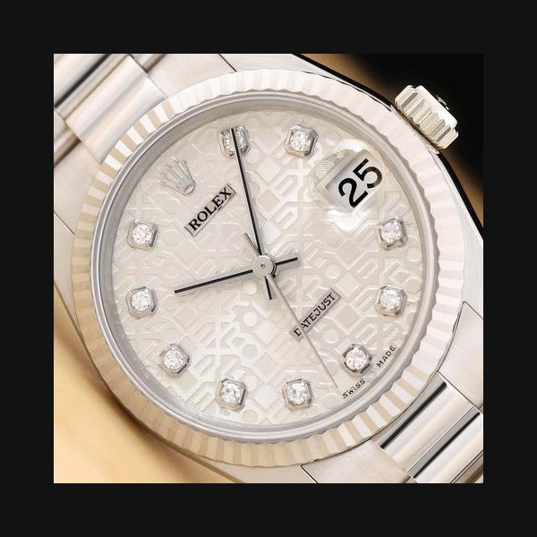 Rolex Datejust31mm 78279 Factory Jubilee Diamond 18k White Gold President Watch