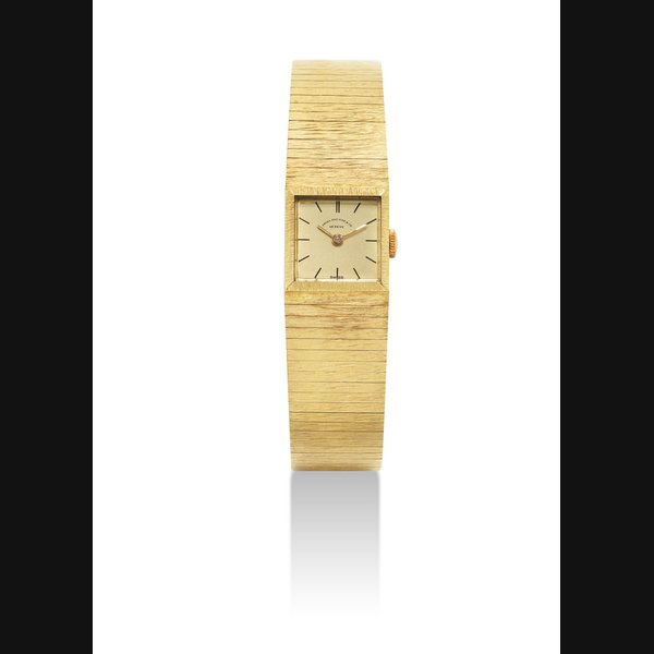 PATEK PHILIPPE. A LADY'S FINE 18K GOLD SQUARE BRACELET WATCH SIGNED PATEK PHILIPPE & CIE, GENEVE, REF. 3285, MOVEMENT NO. 1'398'291, CASE NO. 2'786'200, CIRCA 1960
