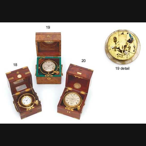 A Regency walnut small two-day marine chronometer with 'OZ' balance JOHN ROGER ARNOLD, LONDON, NO. 371. CIRCA 1811/1812