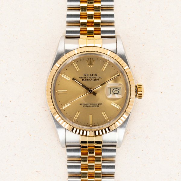 Rolex Datejust 16013 Two-Tone 18k YG and Steel Box and Papers