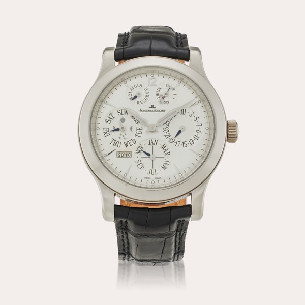 Jaeger-LeCoultre Reference 146.6.26.S Master Control Perpetual Calendar | A limited edition platinum perpetual calendar wristwatch with 8 day power reserve and day/night indication, Circa 2005