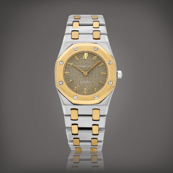 Audemars Piguet Royal Oak | A pink gold and stainless steel bracelet watch, Circa 1990 | 愛彼 | 皇家橡樹系列 | 粉紅金及精鋼鏈帶腕錶，約1990年製