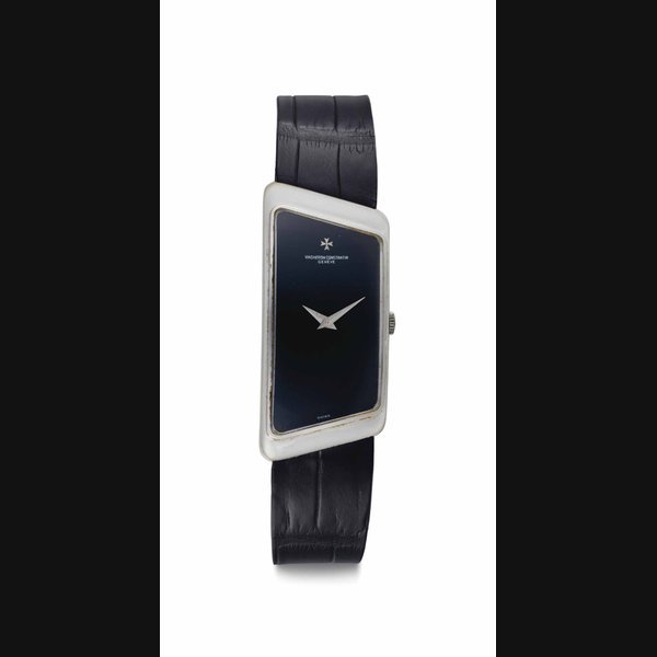 Vacheron Constantin Vacheron Constantin. An Attractive and Rare 18k White Gold Asymmetrical Curved Wristwatch Signed Vacheron Constantin, Genève, Prestige de la France, Movement No. 648'183, Case No. 491'176, Manufactured in 1973