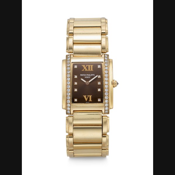 PATEK PHILIPPE, PINK GOLD AND DIAMOND SET 'TWENTY~4' WRISTWATCH, REF. 4910/11R-010