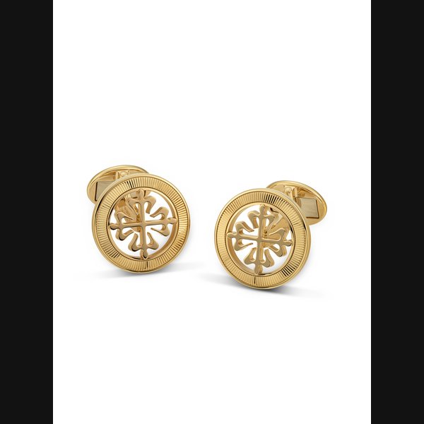 PATEK PHILIPPE, YELLOW GOLD CALATRAVA CUFFLINKS