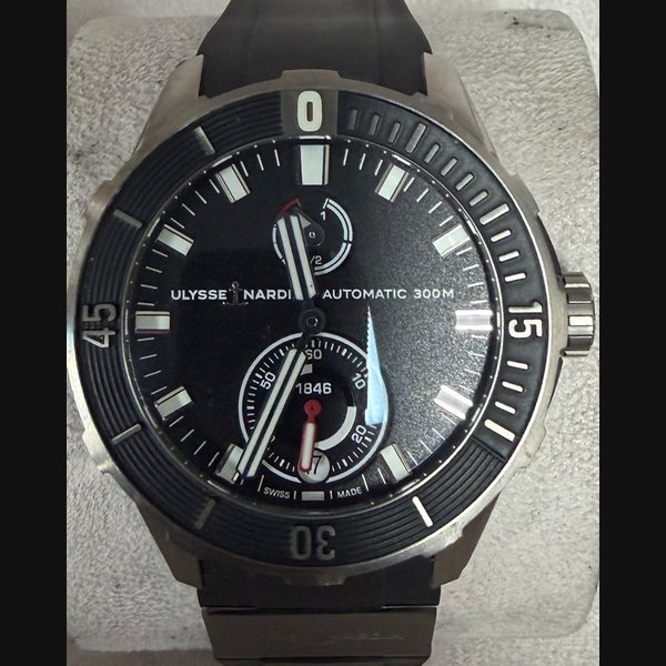 Ulysse Nardin 2022 Ulysse Nardin Marine Diver 44MM Black Dial Rubber Strap (1183-170/92) · 1183-170/92