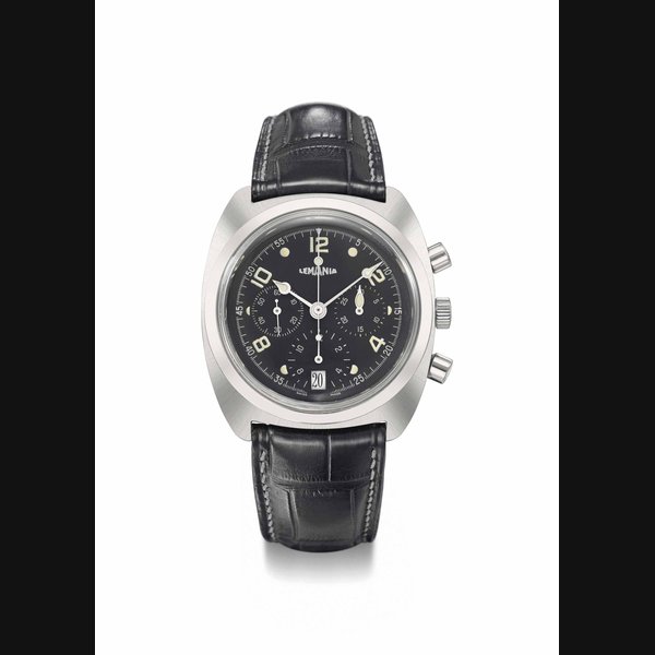 Lemania. A rare stainless steel automatic flyback chronograph prototype wristwatch with date Signed Lemania, circa 1980