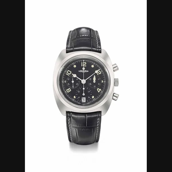 Lemania. A rare stainless steel automatic flyback chronograph prototype wristwatch with date Signed Lemania, circa 1980