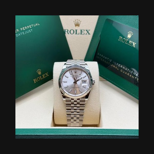 Rolex Datejust36 NEW 2025 Silver Index Dial Stainless Steel Fluted Bezel Jubilee Bracelet Ref. 126234
