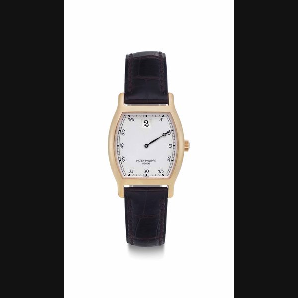 Patek Philippe. A Fine Limited Edition 18k Pink Gold Jump Hour Wristwatch SIGNED PATEK PHILIPPE, GENEVE, REF. 3969, MOVEMENT NO. 752'545, CASE NO. 2'864'558, MANUFACTURED IN 1989