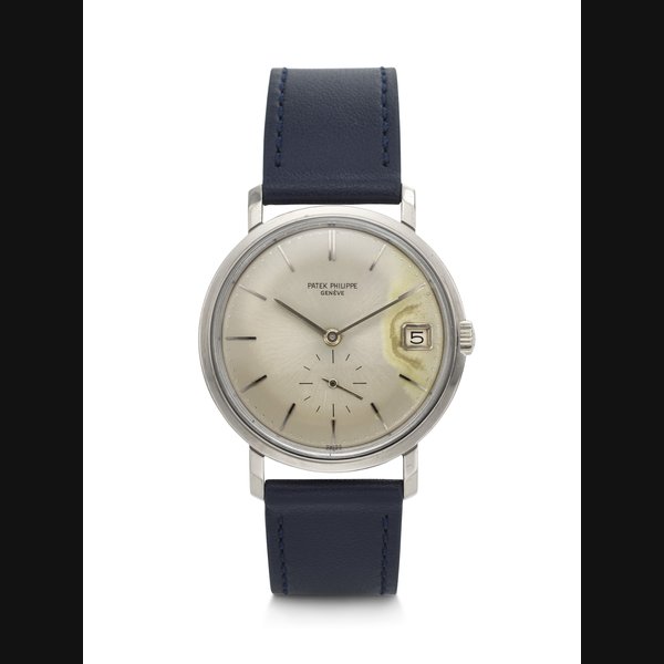 PATEK PHILIPPE, RARE AND COVETED 18K WHITE GOLD AUTOMATIC ‘CALATRAVA’ WITH DATE, REF. 3445G