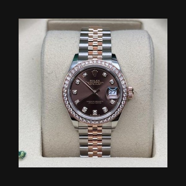 Rolex Rolex Lady-DatejustNEW 2026 Chocolate Diamond Dial Two Tone Rose Gold Diamond Jubilee