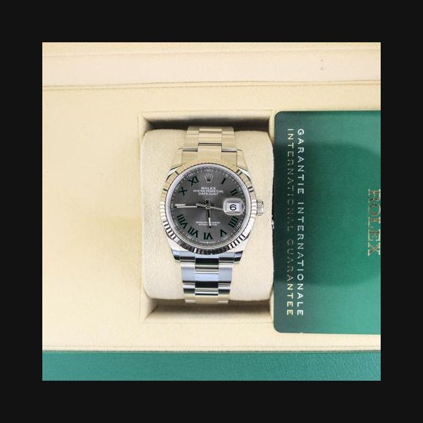 Rolex Rolex Datejust2021 Datejust 126234 Wimbledon Roman Dial SS Oyster With Papers 36mm