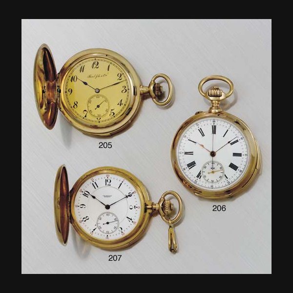 SWISS. AN 18K GOLD OPENFACE MINUTE REPEATING KEYLESS LEVER CHRONOGRAPH POCKET WATCH UNSIGNED, NO. 13311, RETAILED BY V. LEJEUNE, 16, RUE DE LA BANQUE, PARIS, CIRCA 1900