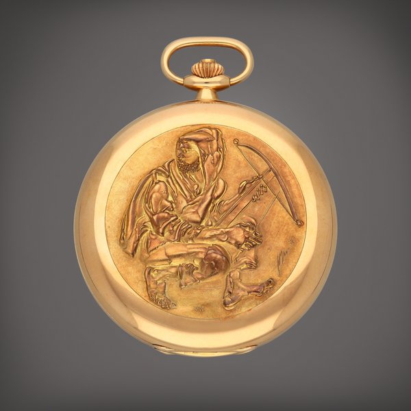Patek Philippe Retailed by Gübelin:  'William Tell', Reference 898J | A limited edition yellow gold hunting cased keyless watch | Circa 1979