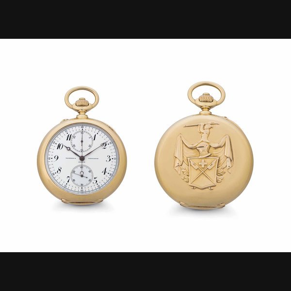 Vacheron Constantin Vacheron Constantin. An 18k Gold Openface Keyless Lever Chronograph Pocket Watch SIGNED VACHERON CONSTANTIN, GENÈVE, NO. 188'560, MANUFACTURED IN 1900
