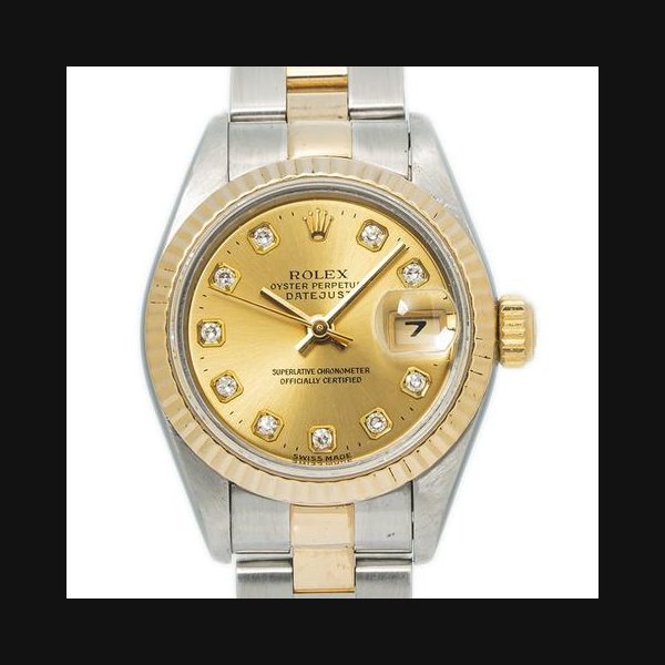 Rolex RolexDatejust 6917 18k Yellow Oyster Champagne Diamond Dial Women's Watch 26mm Sale