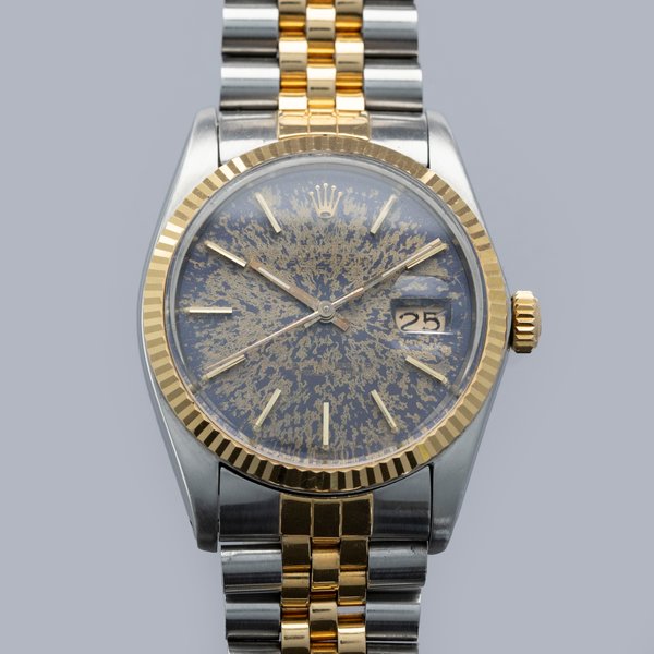 Rolex Datejust 16013 Two-Tone Blue Faded Dial Box and Papers