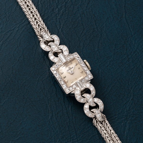 Omega Omega Ladies Cocktail Watch Platinum Diamonds