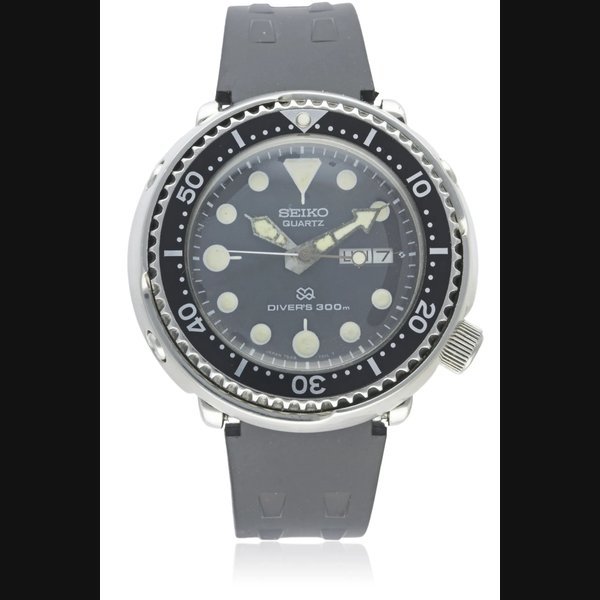 Seiko A RARE GENTLEMAN'S STAINLESS STEEL SEIKO "TUNA CAN" QUARTZ DIVERS 300M WRIST WATCH CIRCA 1978, · 7549-7010