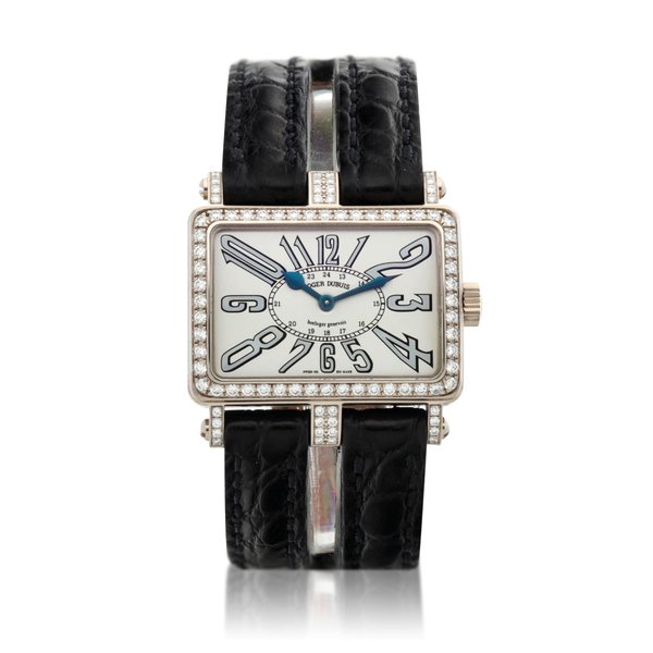 Roger Dubuis Too Much A limited edition white gold and diamond-set rectangular wristwatch, Circa 2006