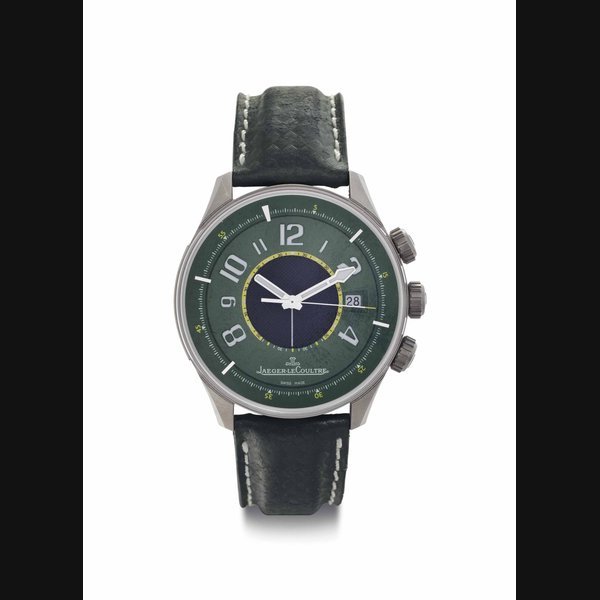 Jaeger-Lecoultre Jaeger-LeCoultre. A Limited Edition Titanium Wristwatch with Alarm and Date SIGNED JAEGER-LECOULTRE, LIMITED EDITION, ASTON MARTIN MODEL, AMVOX1 R-ALARM, REF. 191.T.97, NO. 109/500, CIRCA 2005