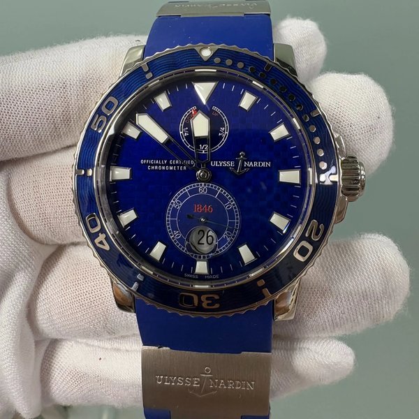 Ulysse Nardin Ulysse Nardin Maxi Marine Diver 43 White Gold / Blue / Strap - Limited to 500 Pieces · 260-32-3A