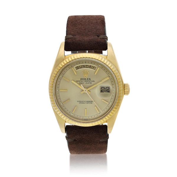Rolex Reference 1803 Day-Date  A yellow gold wristwatch with day and date, Circa 1972
