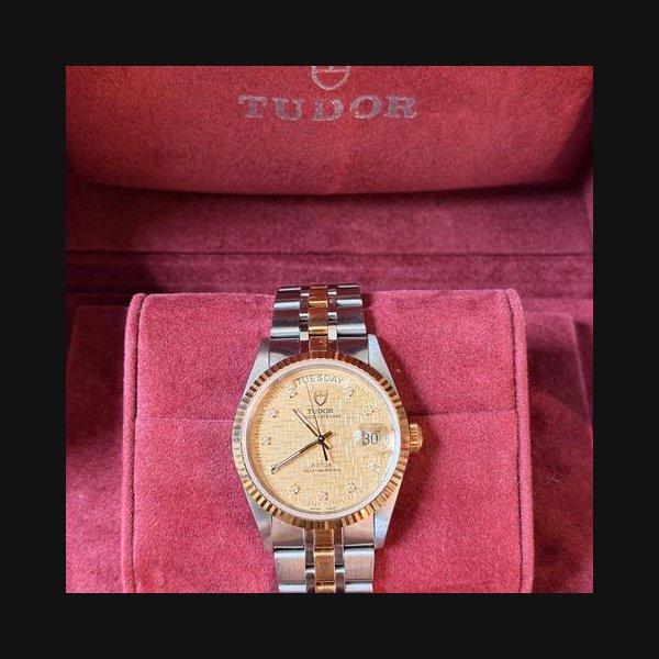 Tudor Prince Date DayGold Dial Diamonds Men's Watch Prince Day Date Full Set Ref. 76213-0007
