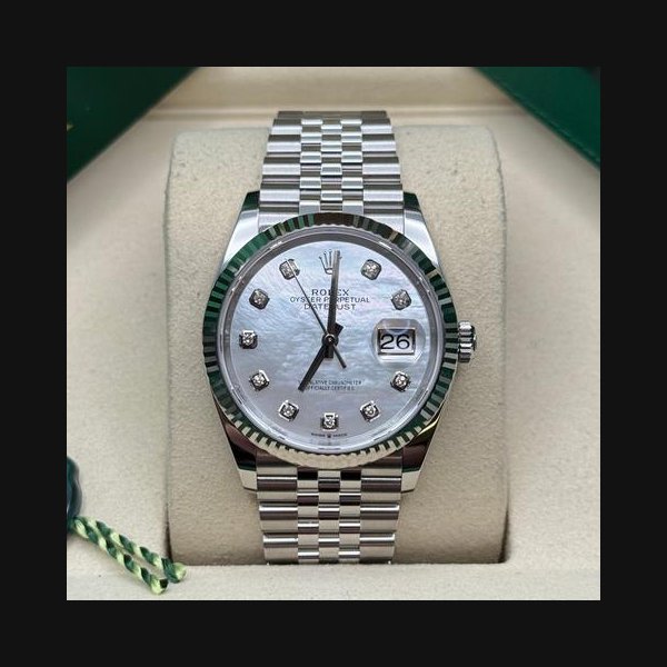 Rolex Datejust36 NEW 2026 Mother of Pearl Dial Stainless Steel Fluted Bezel Jubilee Bracelet Ref. 126234