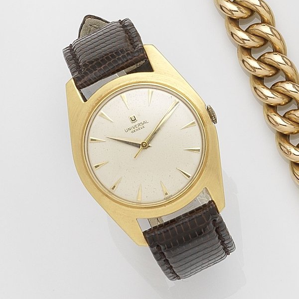 Universal. An 18ct gold automatic wristwatch Ref:103513, Case No.1834829, Circa 1960