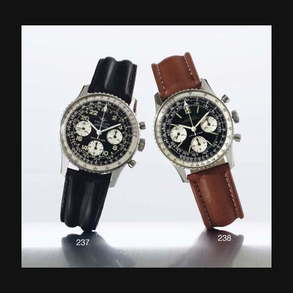 BREITLING. A STAINLESS STEEL CHRONOGRAPH WRISTWATCH WITH SLIDE RULE WITH BREITLING, "NAVITIMER", CASE NO. 977253, REF. 806, CIRCA 1965