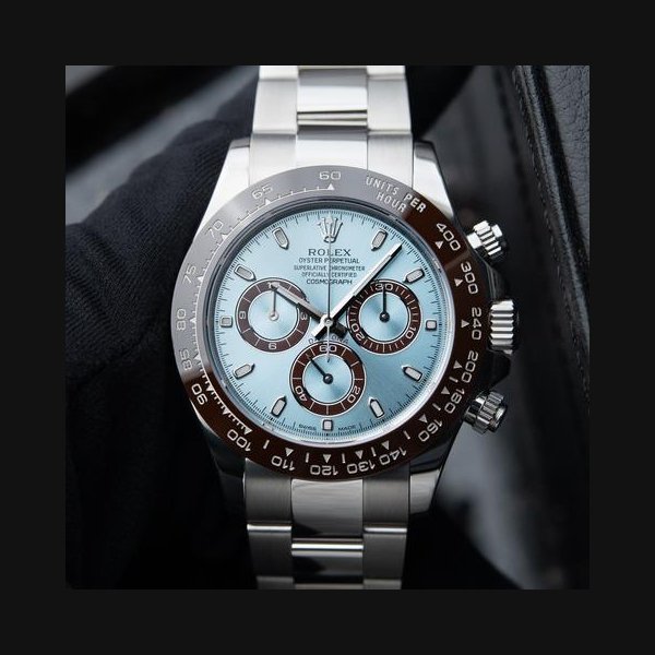 Rolex Rolex DaytonaCosmograph Platinum SERVICED Ice Blue Platona Chronograph 40