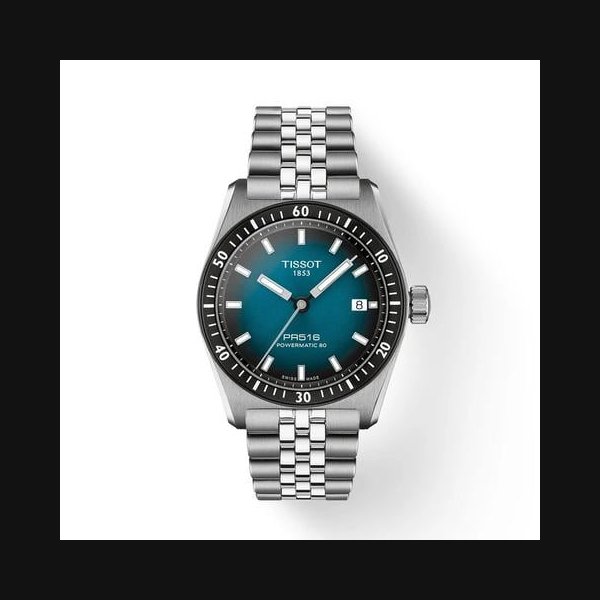 TissotPR516 38mm Blue Dial Stainless Steel Watch T1494071104100