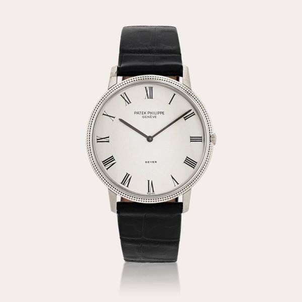 Patek Philippe Retailed by Beyer: Calatrava, reference 3590    Montre bracelet en or blanc |  White gold wristwatch    Vers 1972 |  Circa 1972