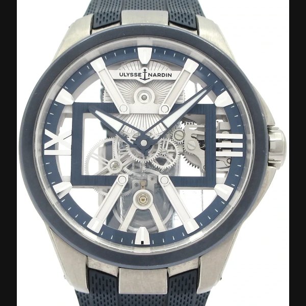 ulysse nardin Blasted skeleton 3713-260/03 6** Dark Navy Men's Wrist Watch
