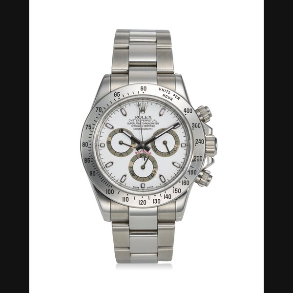 ROLEX, REF. 116520, DAYTONA, A STEEL CHRONOGRAPH WRISTWATCH WITH WHITE DIAL