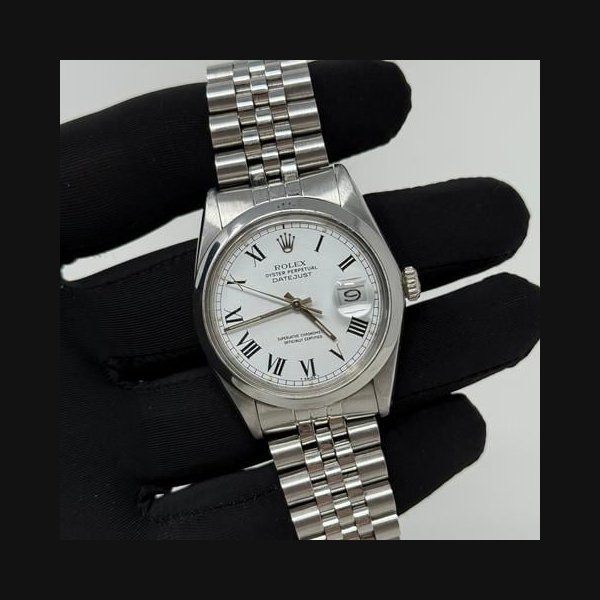 Rolex Rolex Datejust36 White Buckley Dial Gold Hands