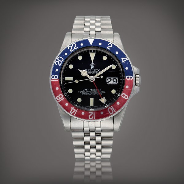 Rolex GMT-Master 'Pepsi', Reference 16750 | A stainless steel wristwatch dual time zone with date and bracelet | Circa 1982 · 16750
