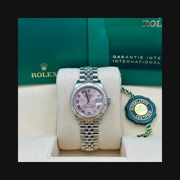 Rolex Rolex Lady-DatejustPink Roman Dial Stickered Case back
