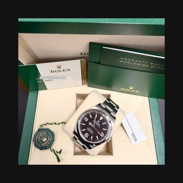 Rolex Rolex Explorer214270 39mm Black Dial Stainless Steel Box Papers 2018