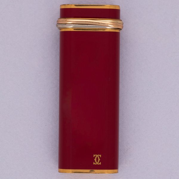 Cartier Cartier le Must de Cartier Trinity Lighter Red Enamel Gold Plated