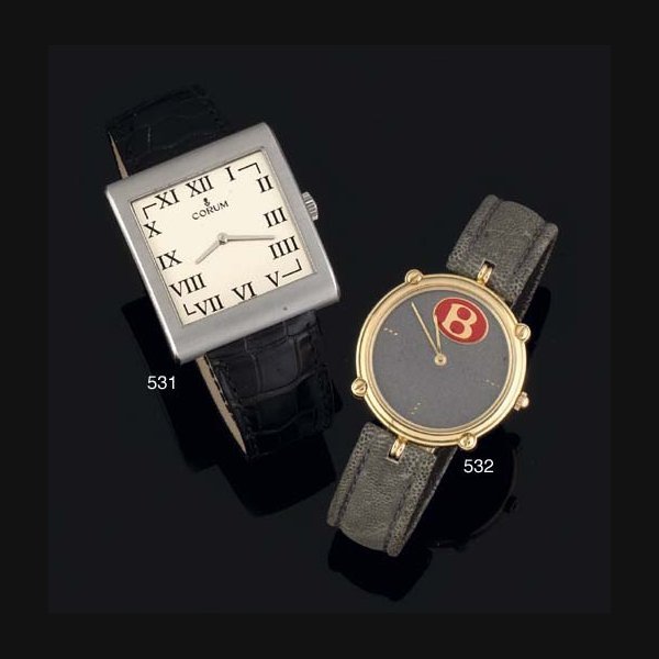 Corum Corum. A Stainless Steel Large Square Water Resistant wristwatch SIGNED CORUM BUCKINGHAM, CASE NO 747053, 157.181.20, CIRCA 2000
