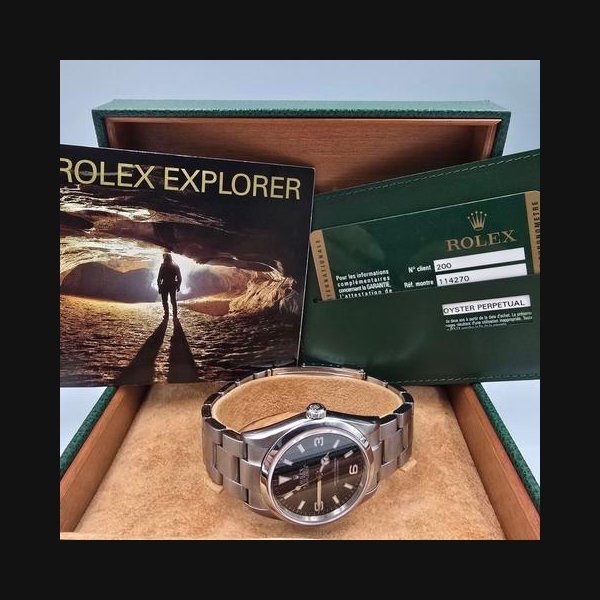 Rolex Rolex Explorer2008/2009 FULL SET Explorer l 114270 36mm Steel Black Dial