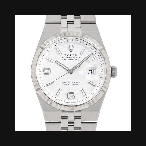 Rolex Land-Dweller36 127234 white Honeycomb motif 69 Arabia Random Number USED mens