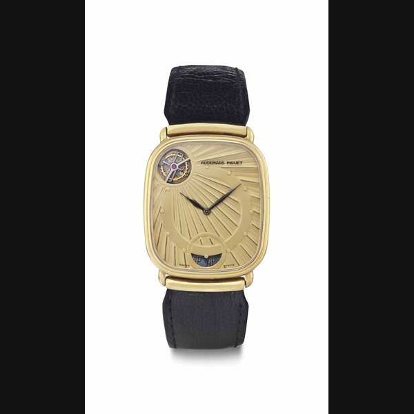Audemars Piguet Audemars Piguet. An 18k Gold Automatic Tourbillon Wristwatch SIGNED AUDEMARS PIGUET, TOURBILLON AUTOMATIQUE, NO. 151, CIRCA 1986