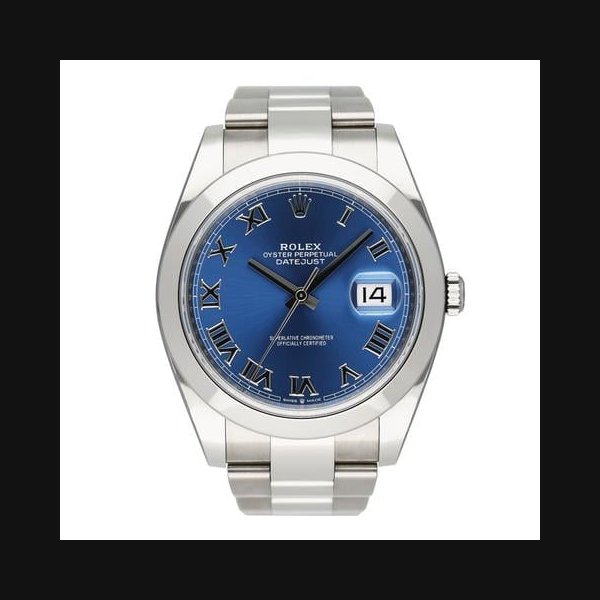 Rolex Datejust41 126300 Blue Dial Steel Mens Watch Box Papers