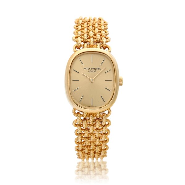 Patek Philippe Reference 4464/4 Ellipse, A yellow gold oval bracelet watch, Circa 1981