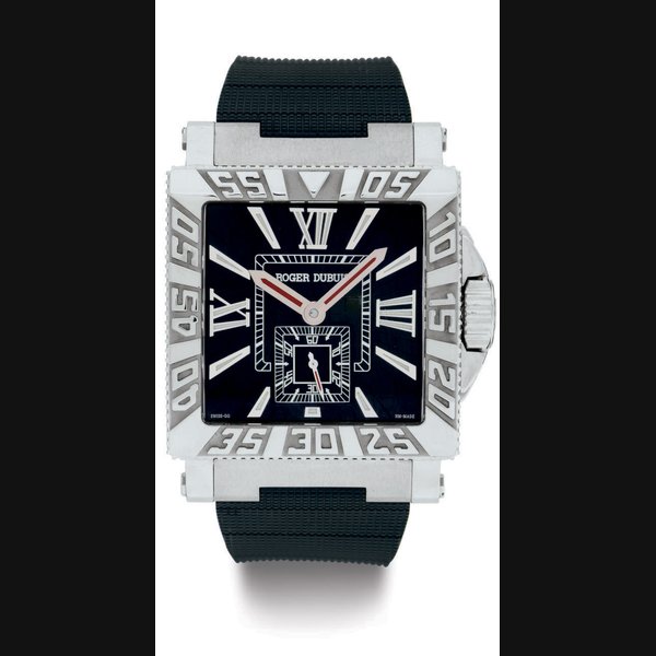 ROGER DUBUIS. A LIMITED EDITION STAINLESS STEEL AUTOMATIC WRISTWATCH SIGNED ROGER DUBUIS, GENEVE, JUST FOR FRIENDS, ACQUAMARE MODEL, NO. 034/888, MOVEMENT NO. 4644, REF. GA41 149, CIRCA 2006